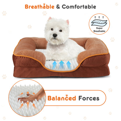 Premium Memory Foam Pet Bed for Dogs & Cats-Washable, Ultimate Comfort & Support